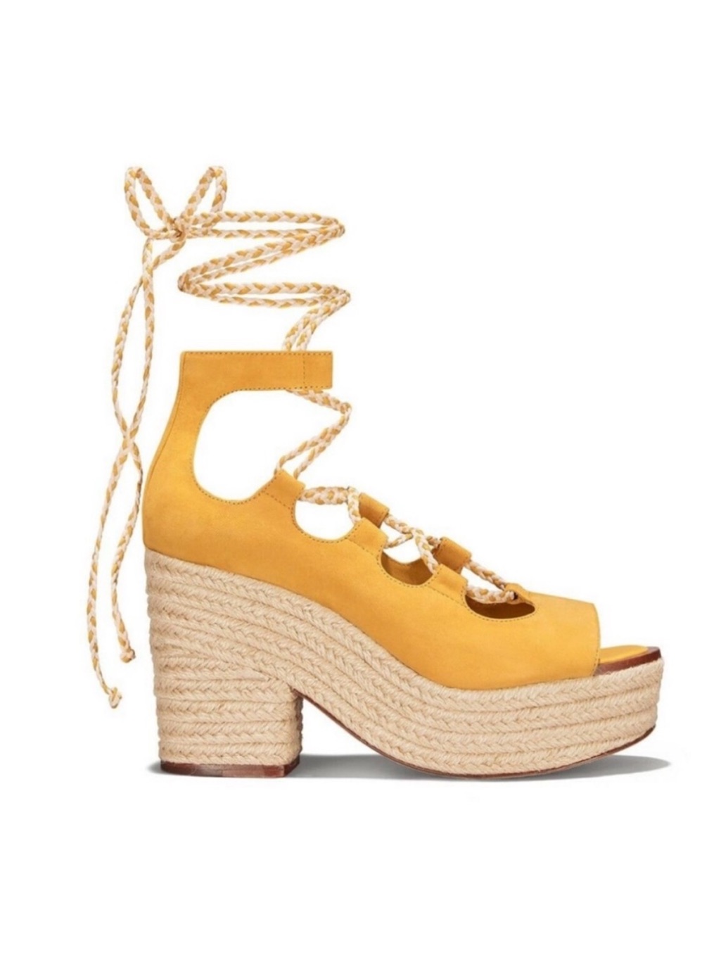 Tory Burch Postiano Lace Up Heeled Espadrilles